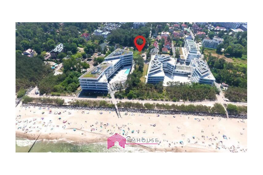 koszaliński, Mielno, Dwupokojowy apartament 120 m od plaży!